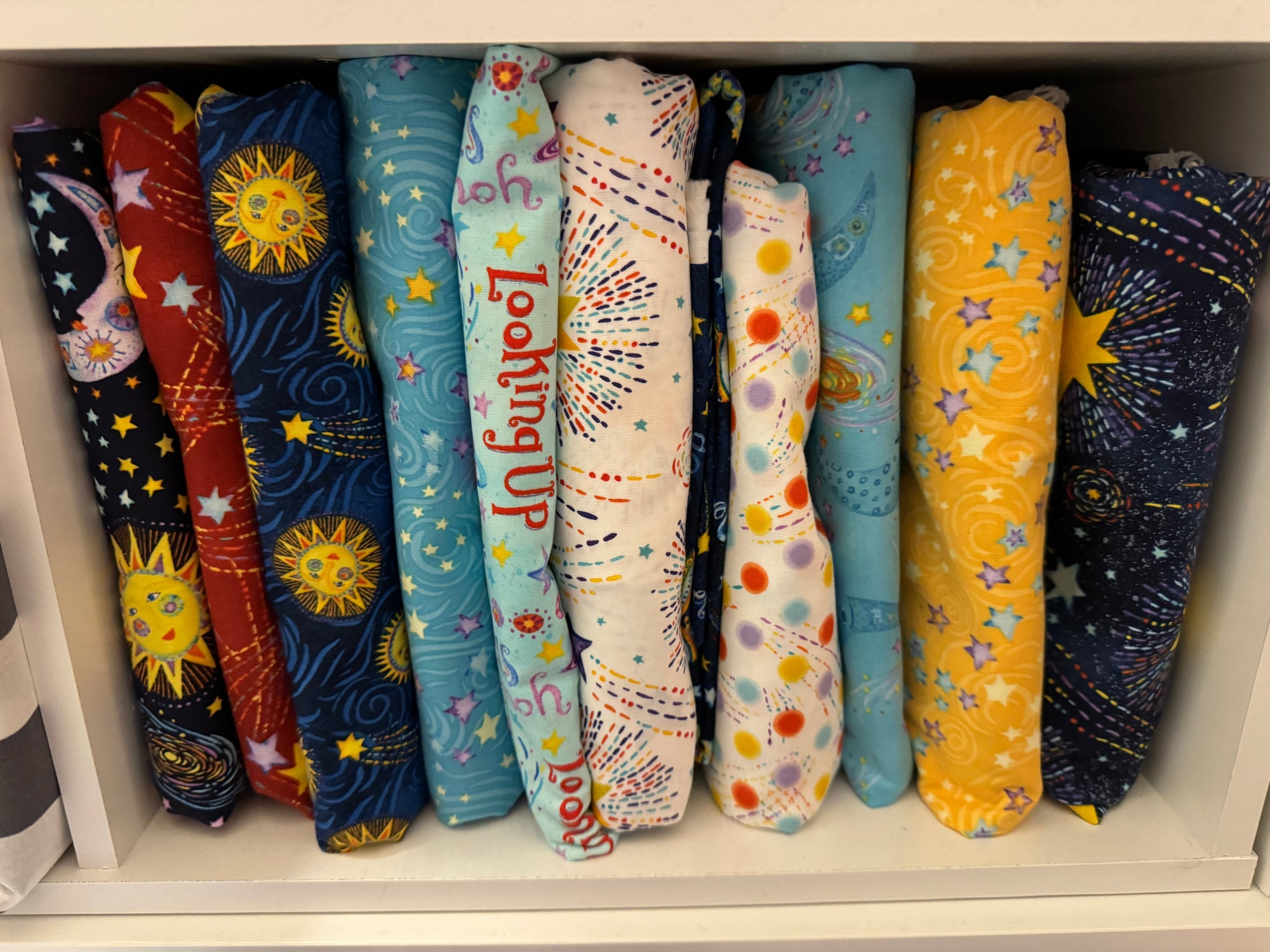 Henry Glass Quilt Kit QUILT KIT Stay Wild Moon Child by Henry Glass with Kwik Shifted Blocks beginner quilt pattern with free panel gift, Celestial Nursery Fabric