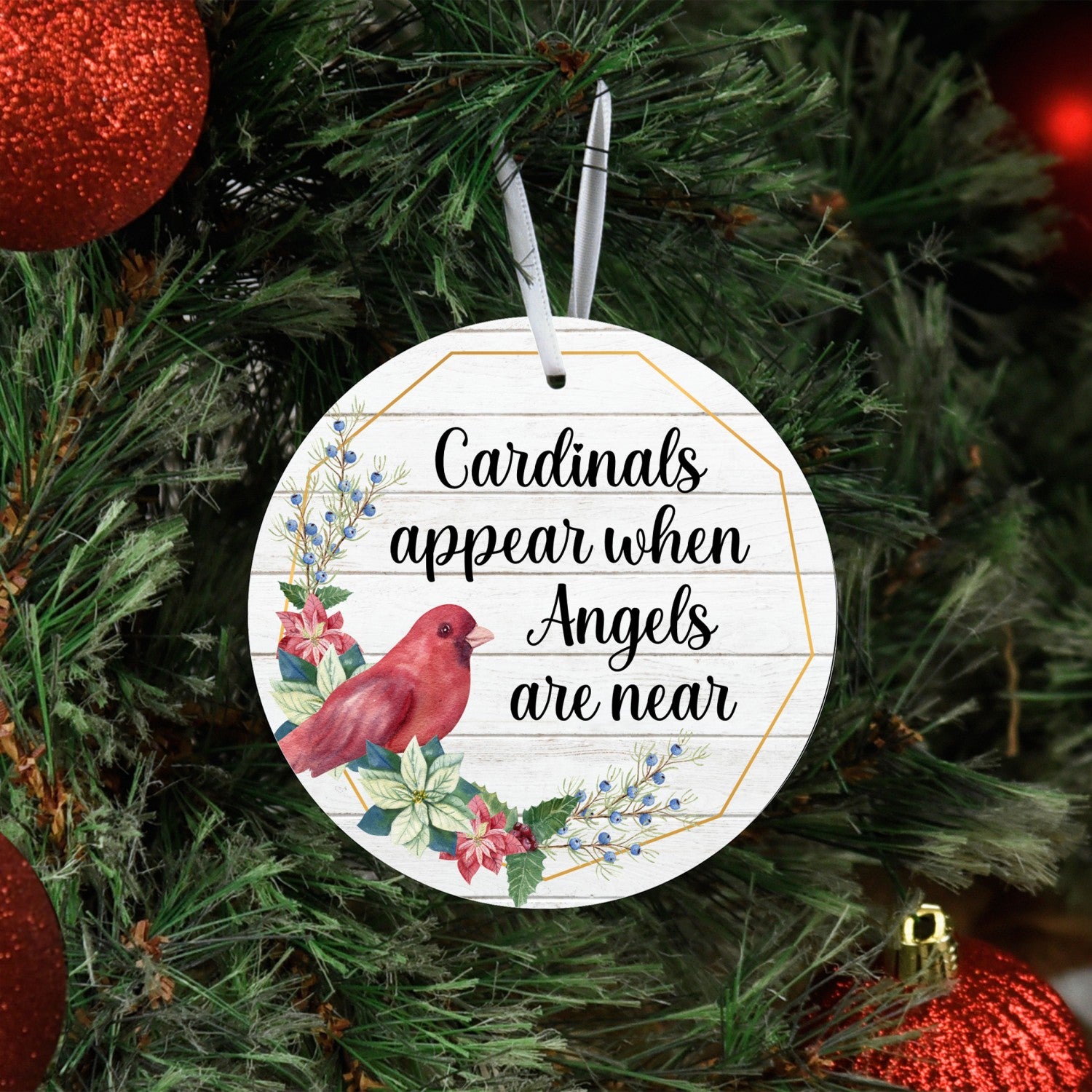 Lake & Laser Christmas Ornament Believe Christmas Ornament by Lake & Laser, Two Sided dyed aluminum with tied ribbon