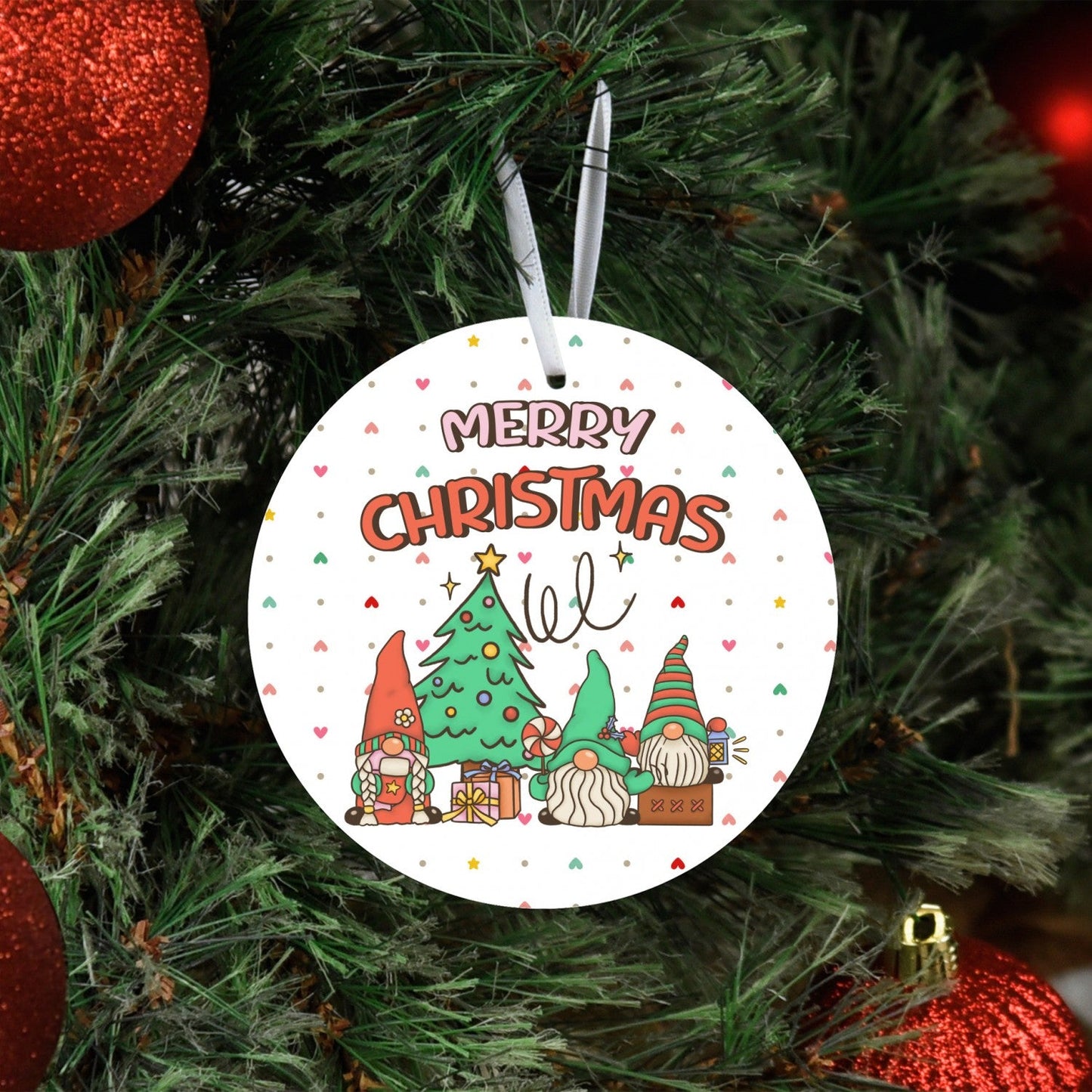 Lake & Laser Christmas Ornament HAPPY HOLIDAYS SNOWMEN, Christmas Ornament by Lake & Laser