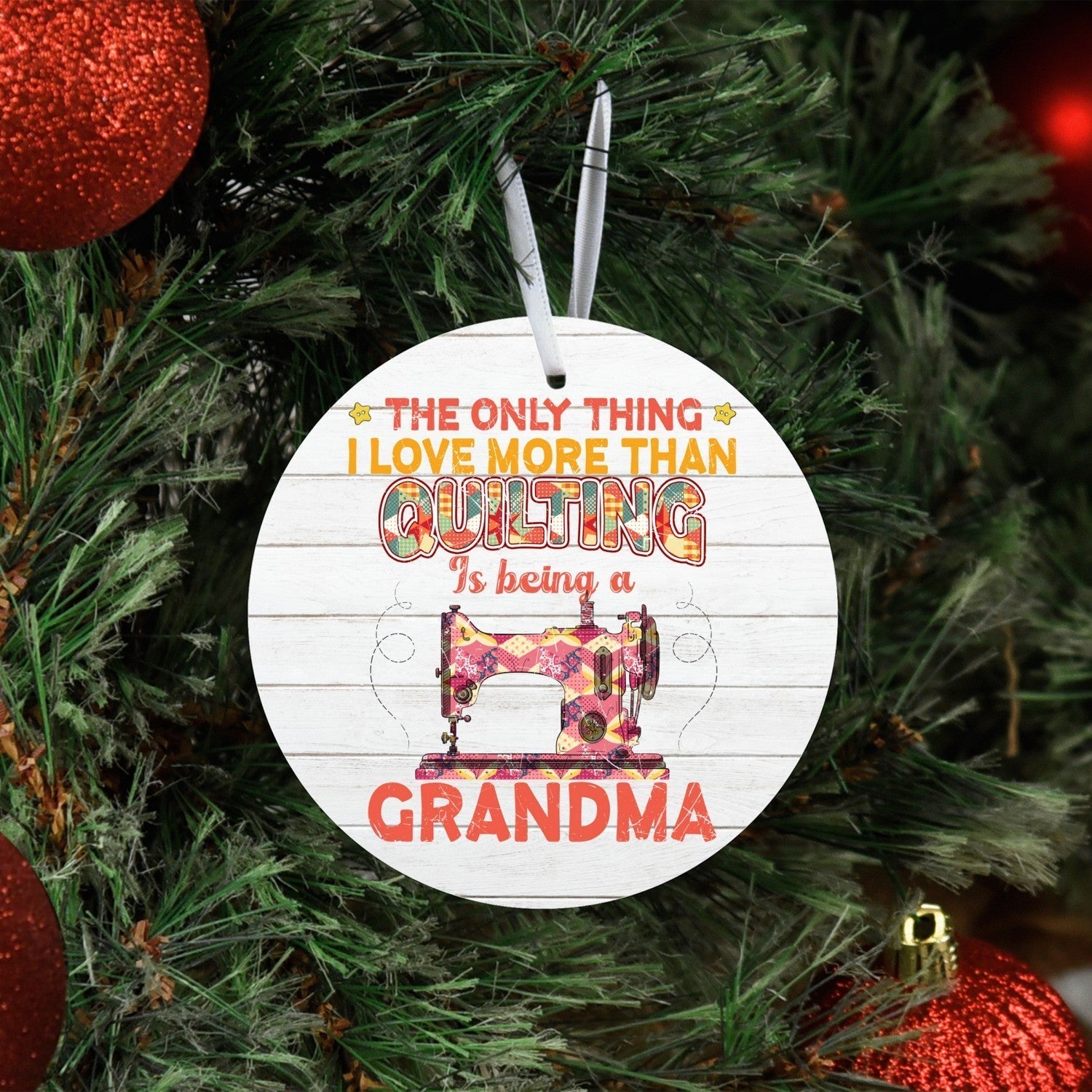 Lake & Laser Christmas Ornament Quilting Grandma 2, Christmas Ornament by Lake & Laser