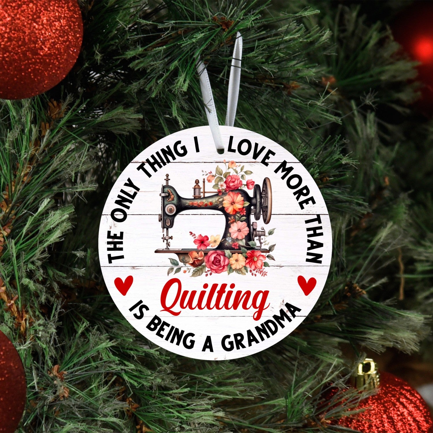 Lake & Laser Christmas Ornament Quilting Grandma 2, Christmas Ornament by Lake & Laser