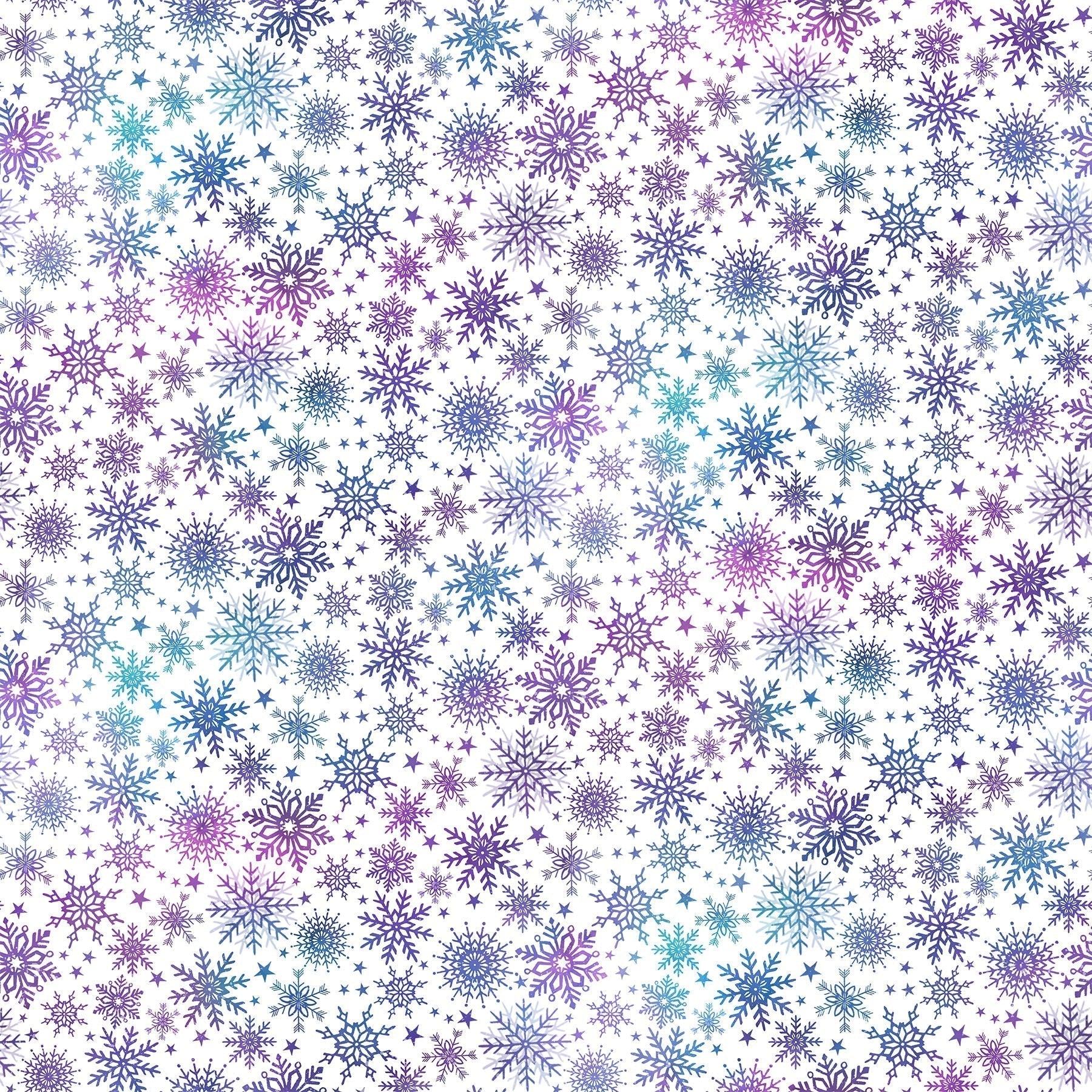 Northcott Fabric by the Yard 1/2 yard Angels on High White Multi Snowflakes (DP25357-10)