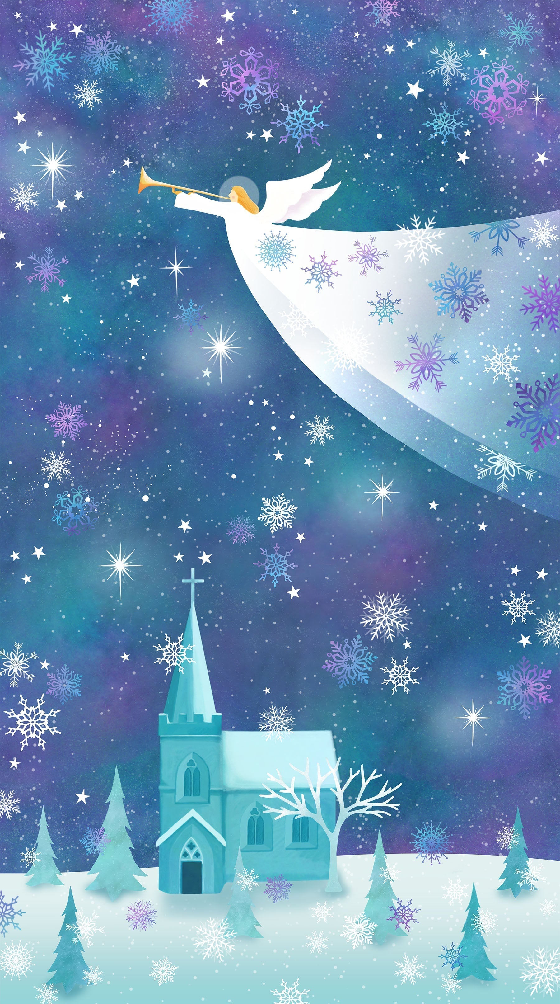 Northcott Fabric by the Yard Angels on High Light Teal Multi (DP25356-62)