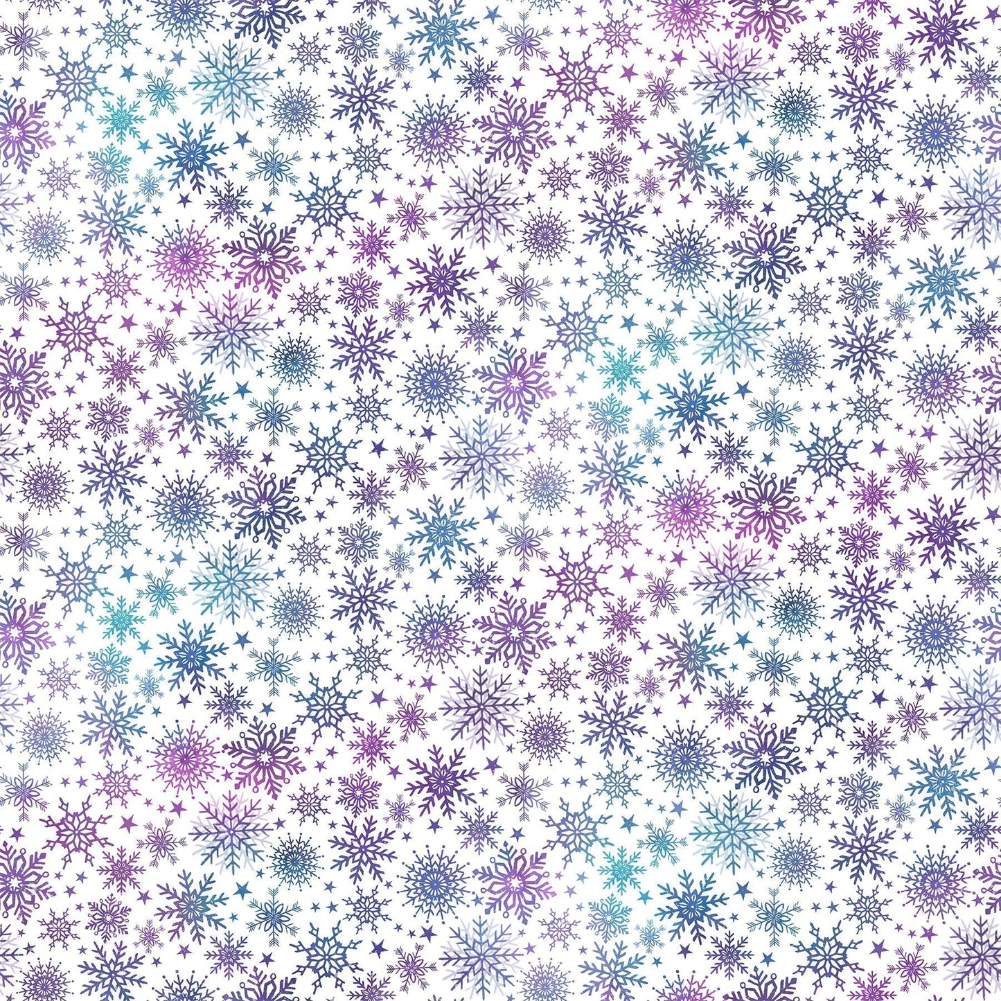 Northcott Fabric by the Yard Angels on High Purple Multi Snowflakes (DP25358-86)