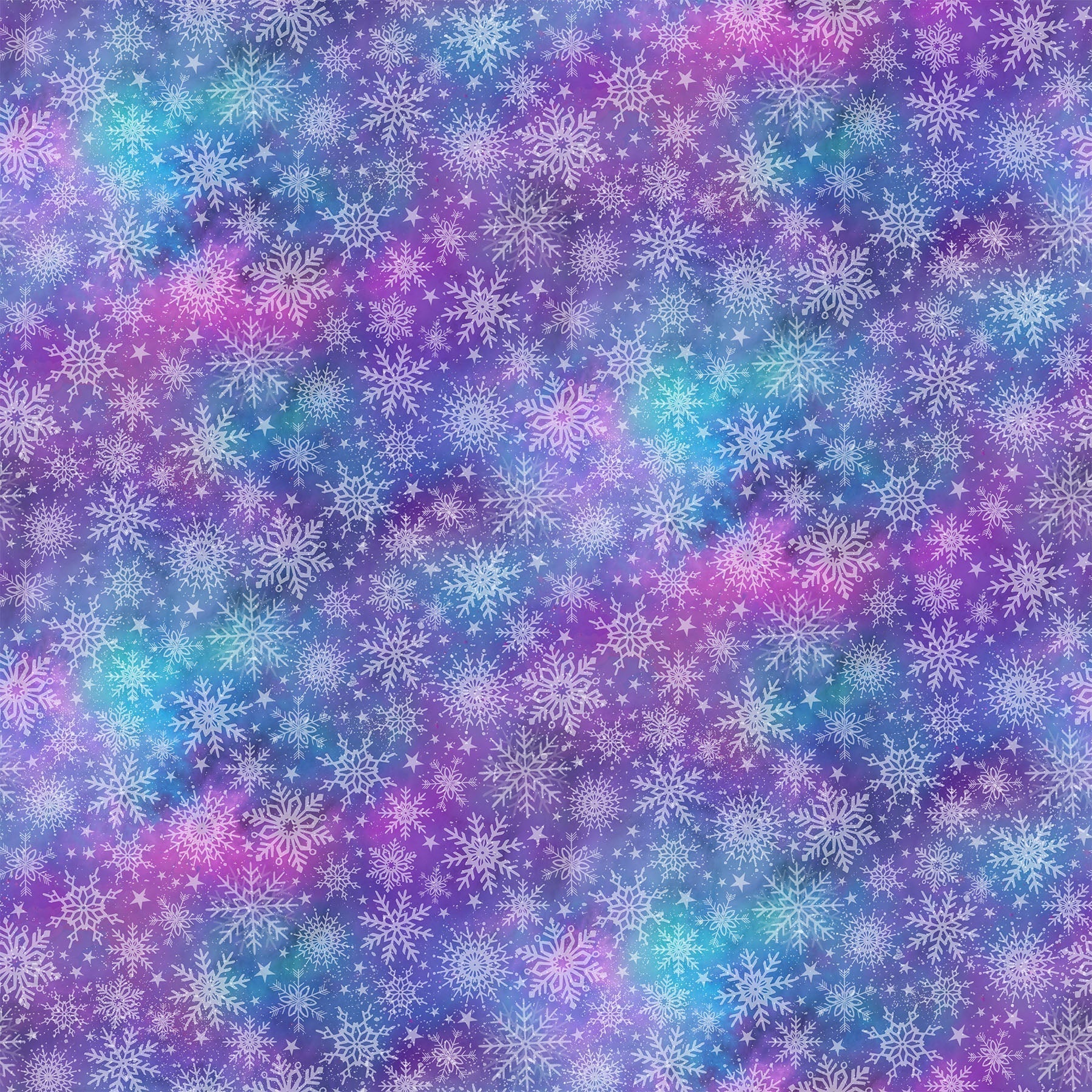 Northcott Fabric by the Yard Angels on High White Multi Snowflakes (DP25357-10)