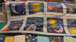 QUILT KIT Stay Wild Moon Child by Henry Glass with Kwik Shifted Blocks beginner quilt pattern with free panel gift, Celestial Nursery Fabric