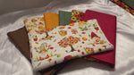 Hello Fall Gnomes Pumpkin Patch & Apple Picking Fabric Bundle (FQs, 1/2 yard, 1 yard), 7 pieces