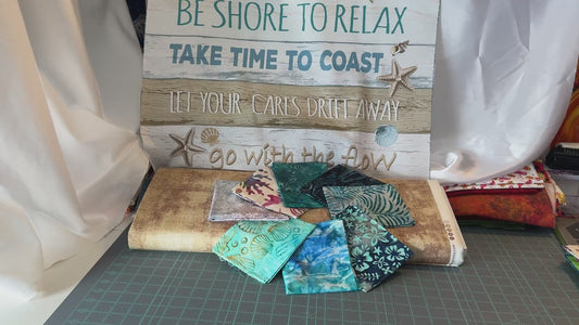 Toes in the Sand by Riley Blake with Ocean Vibes Quilting Panel