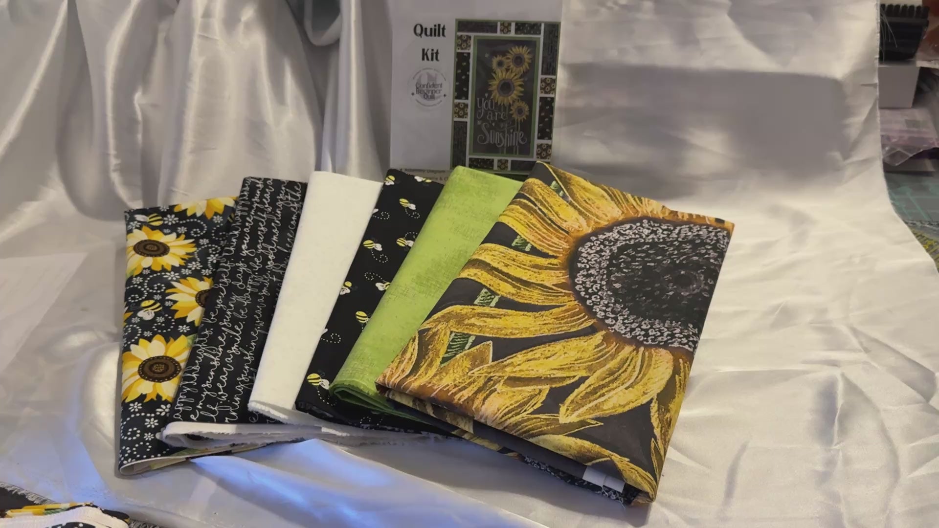 You Are My Sunshine Message Board Sunflower Quilt Kit for