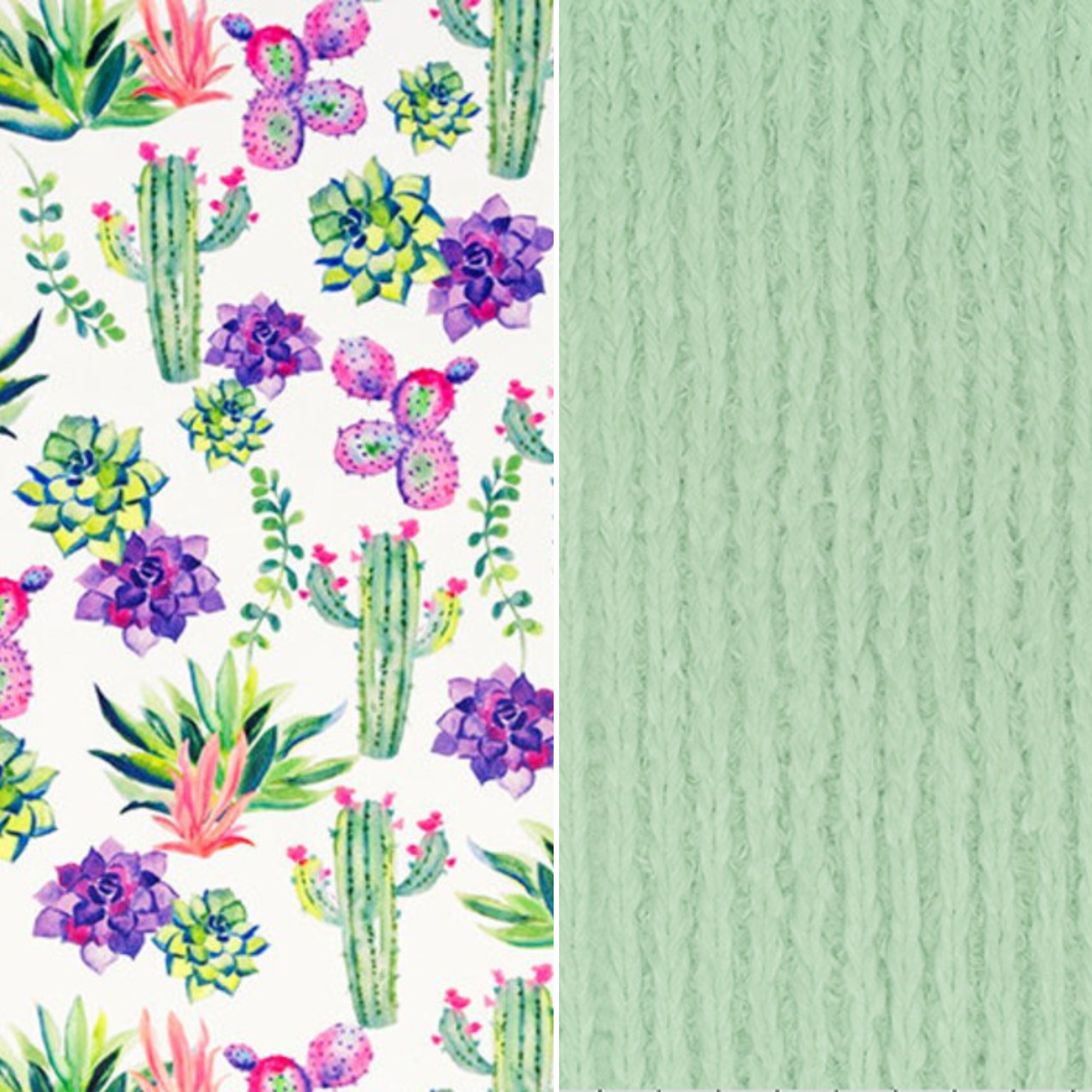 Luxe Cuddle® Weave in Basil Green Minky or Basil Prickle Cactus – Angels  Neverland