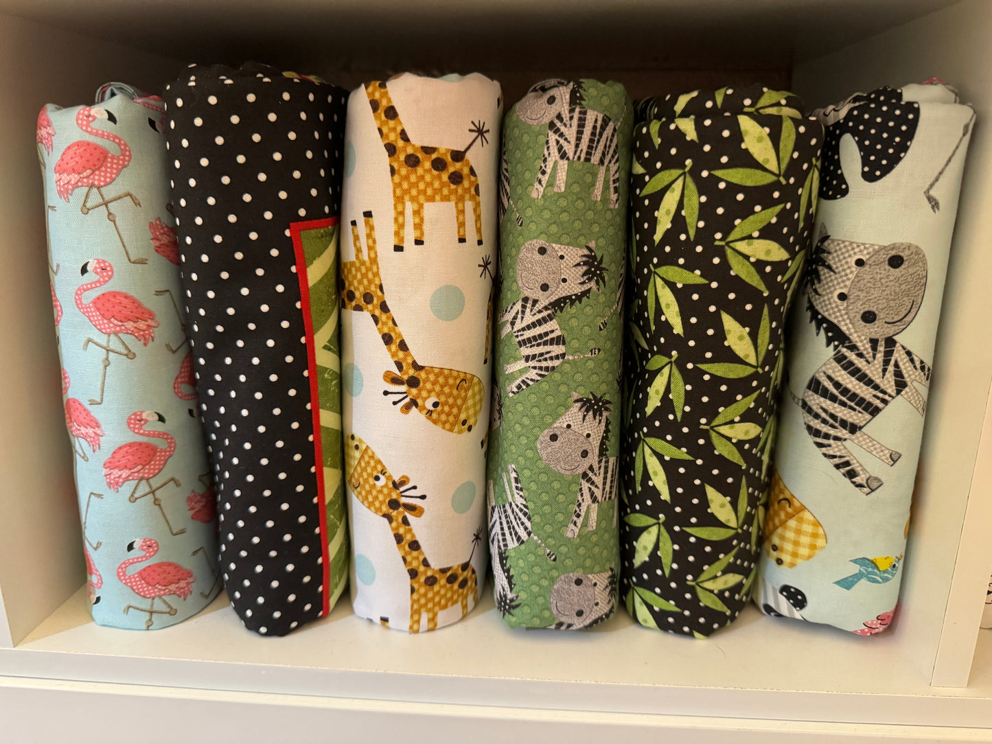 Studio E Fabric Bundle At The Zoo 1/2 yard Fabric Bundle, 9 cotton quilting fabrics & 1 panel