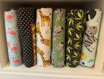 Studio E Fabric Bundle At The Zoo Fat Quarter Fabric Bundle, 9 cotton quilting fabrics & 1 panel