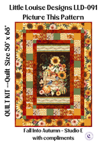 Studio E Quilt Kit Fall into Autumn Quilt Kit with complimenting fall fabrics using Picture This Pattern
