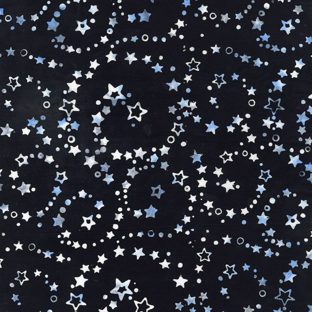 Timeless Treasures Fabric Bundle Patriotic Batik Fabric Snazzy Swirls, Firework Swirls in blue, Tonga Harbor Collection