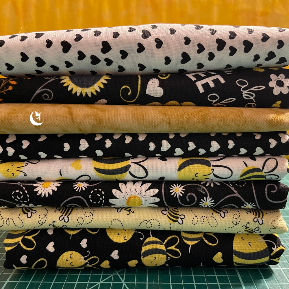 Timeless Treasures Fabric Bundle What's The Buzz Fabric bundle by Timeless Treasures with Sunflower Panel from You Are My Sunshine