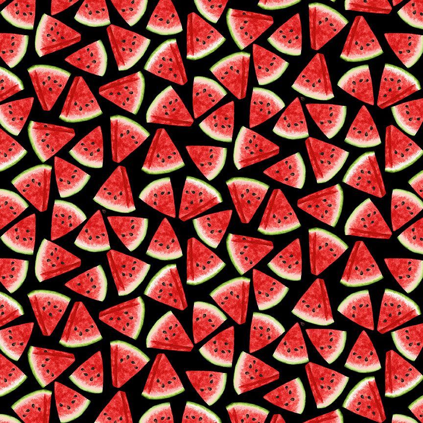 Timeless Treasures Fabric Fat Quarter Bundle with 7 Watermelon Party Gnome & Watermelon Fabric cuts