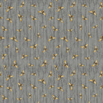 Timeless Treasures Fabric FQ (approximately 18" x 22") Flying Bees on Wood Texture Cotton Quilting Fabric (slate), Honey Bee Farm