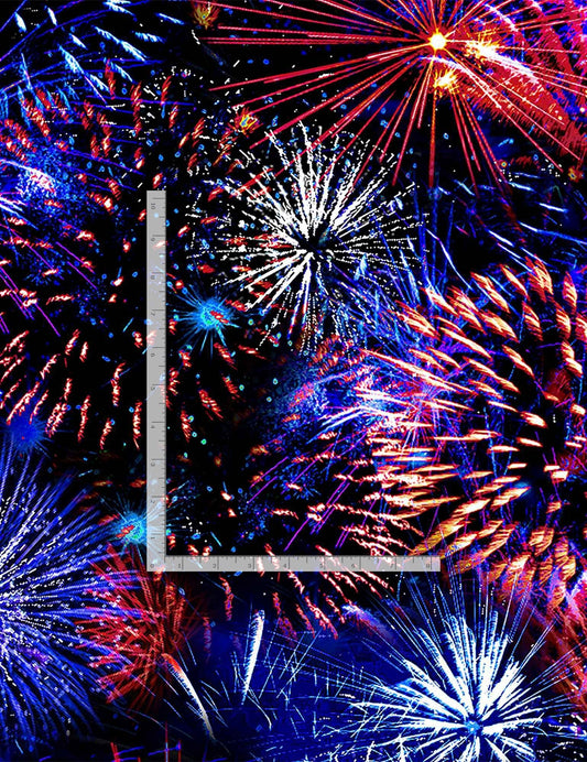 Timeless Treasures Fabric Patriotic Fireworks Cotton Fabric USA-C8323 from Timeless Treasures