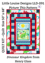 Timeless Treasures Quilt Kit Kit TOP/Binding ONLY Beginner Dinosaur Quilt Kit Henry Glass Dinosaur Kingdom with Picture This Pattern