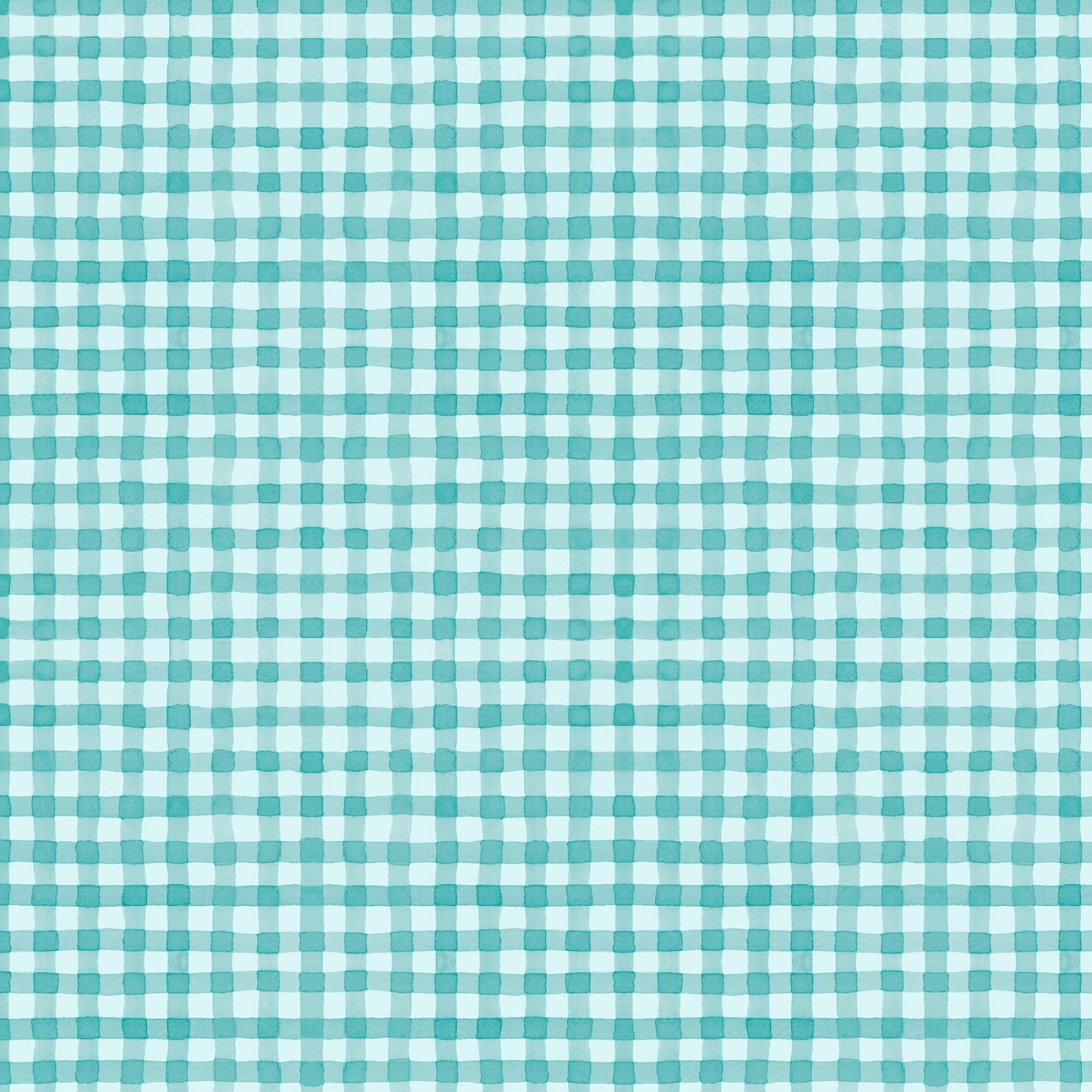 Wilmington Prints Blue / FQ (18"x21") Light Teal Gingham, Leaf Texture Teal or Repeating Stripe Fabric by the Yard from Wilmington Prints Sunflower Sweet by Lisa Audit