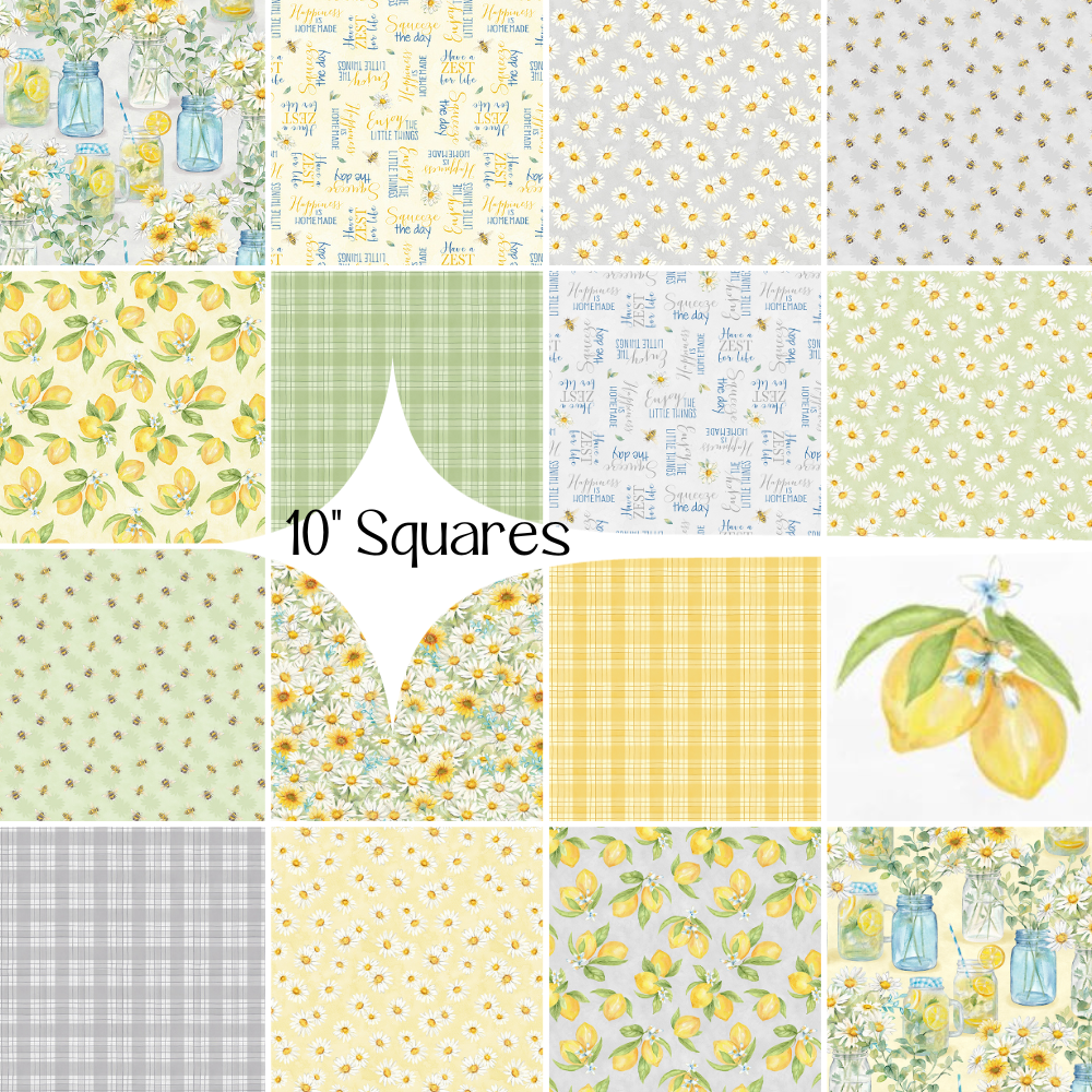 Wilmington Prints precut Zest for Life Precut 10" squares - 10 Karat Crystals