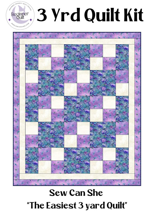 Dragonfly Mist 3 Yard Quilt Kit | Timeless Treasures Fabric + Free Pattern Link