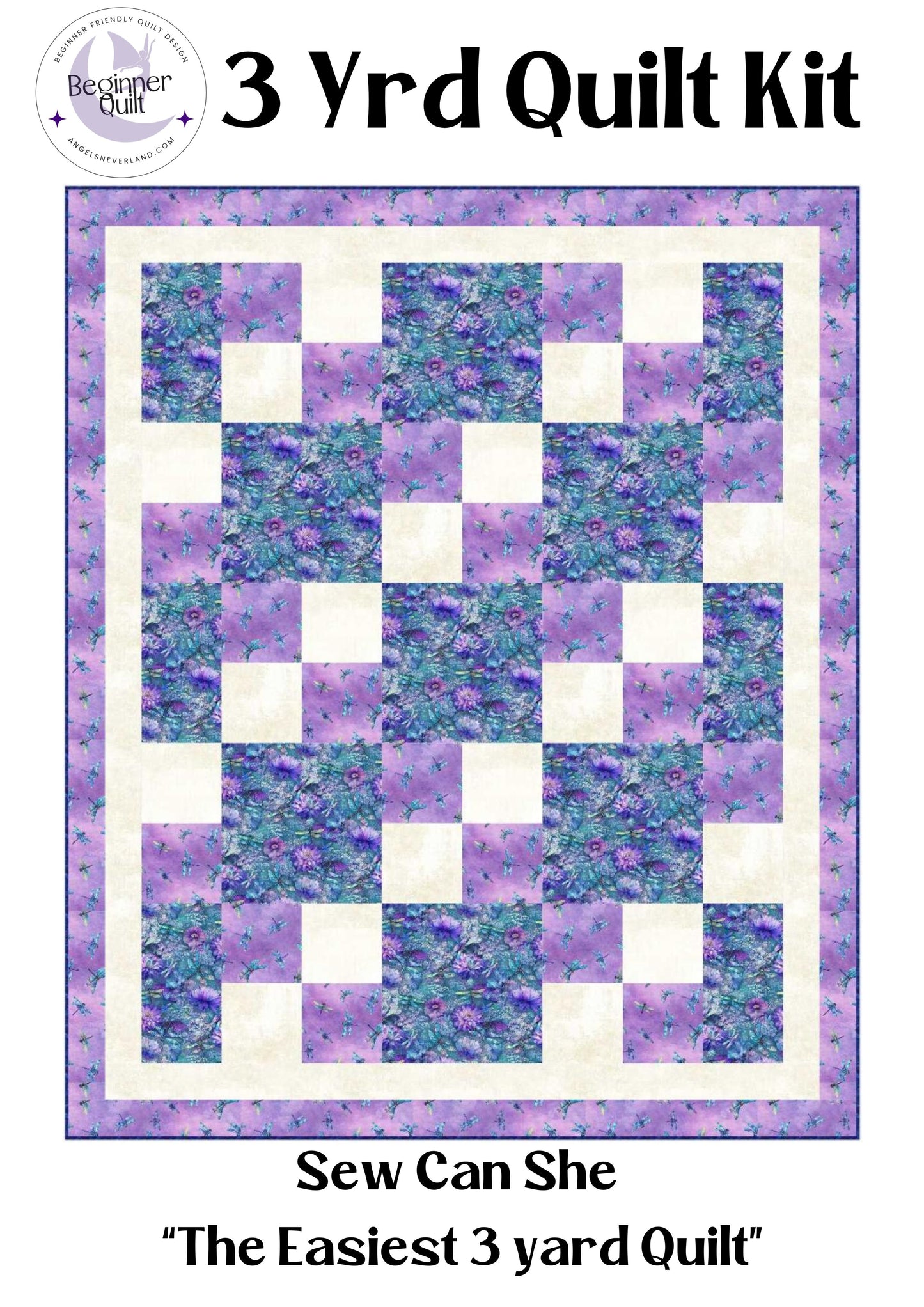 Dragonfly Mist 3 Yard Quilt Kit | Timeless Treasures Fabric + Free Pattern Link