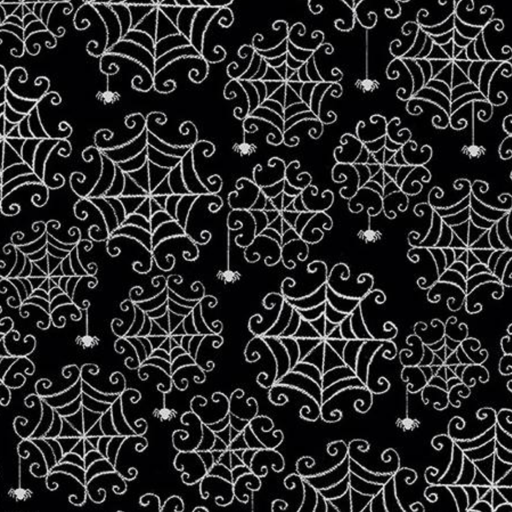 Halloween Glow in the Dark Fabric by Henry Glass little white