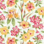 Angels Neverland Fabric Pink Paradise Flamingo Fabric Henry Glass FQ Bundle with 10"x10" Block (6) Panel
