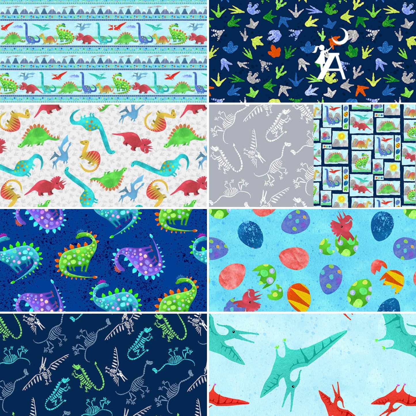 Angels Neverland Quilt Kit Dinosaur Kingdom Beginner QUILT KIT with backing option, Henry Glass Cotton Dinosaur Fabric designer Kate Mawdsley, Dinosaur Quilt Kit 66x68