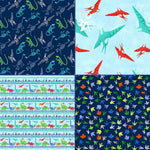 Angels Neverland Quilt Kit Dinosaur Kingdom Beginner QUILT KIT with backing option, Henry Glass Cotton Dinosaur Fabric designer Kate Mawdsley, Dinosaur Quilt Kit 66x68