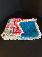 angelsneverland-1538 MINKY luxe blanket, Aqua Luxe Cuddle Ziggy, Shannon Fabrics, Urban Zoologie Bunny Rabbits, Baby Blanket, Baby Shower Gift, Easter Blanket