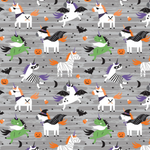 Camelot Fabric Halloween Cotton Fabric Bundle with Camelot Unicorn Fabric and Sparkle Spider Webs