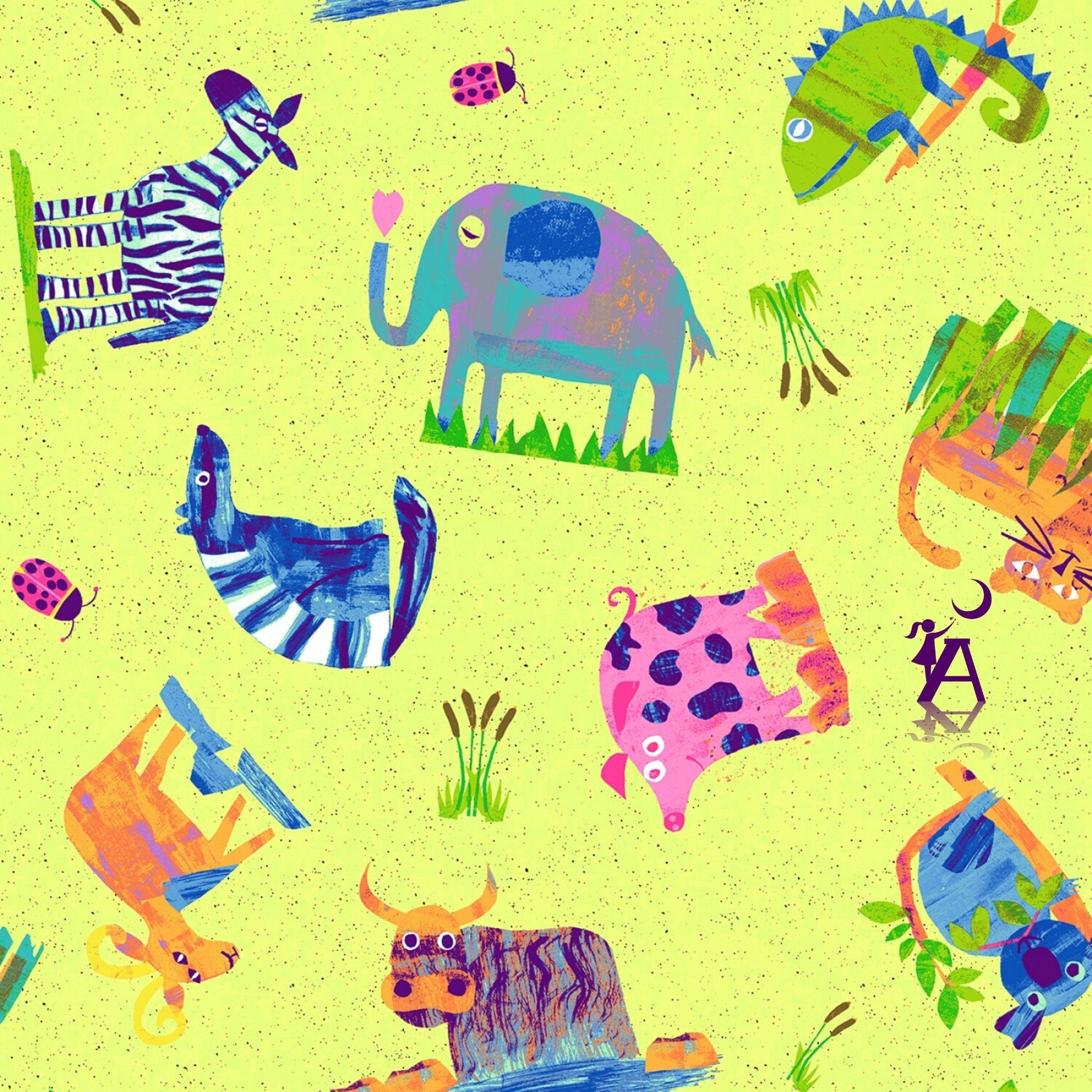 Clothworks Quilt Kit Alphabet Animal Magic Panel Quilt by Tracy English by Clothworks Beginner Nursery QUILT KIT