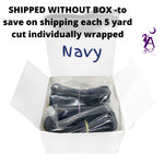 Gypsy Quilters Elastic 5 yards / Navy WHOLESALE elastic by the yard for crafts or facemasks
