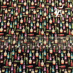 Henry Glass Fabric 1 yard 36"x44" / Apothecary Bottles Riley Blake Haunted House C7134 Apothecary Bottle Fabric, OR Henry Glass Spooky Town Webs Spiderwebs - Black 9115M-99