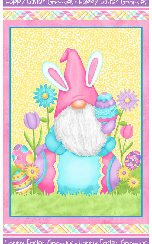 Henry Glass Fabric Fat Quarter Bundle 15 prints & 1 panel Hoppy Easter Gnomies by Henry Glass