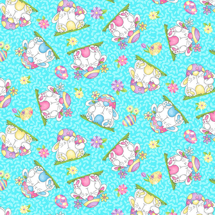 Henry Glass Fabric Fat Quarter Bundle 15 prints & 1 panel Hoppy Easter Gnomies by Henry Glass