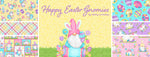 Henry Glass Fabric Half Yard Bundle 15 prints & 1 panel Hoppy Easter Gnomies, Easter Gnome Fabric