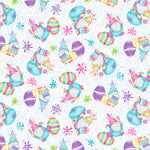 Henry Glass Fabric Half Yard Bundle 15 prints & 1 panel Hoppy Easter Gnomies, Easter Gnome Fabric