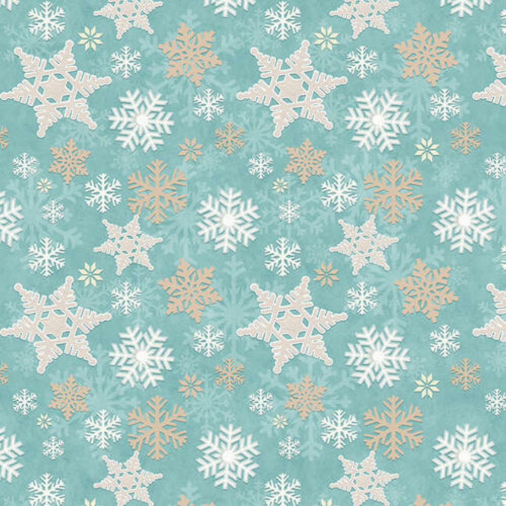 Henry Glass Fabric I Love Sn'Gnomies Flannel coordinating Fluffy SOLID in Aqua or Mocha by Henry Glass