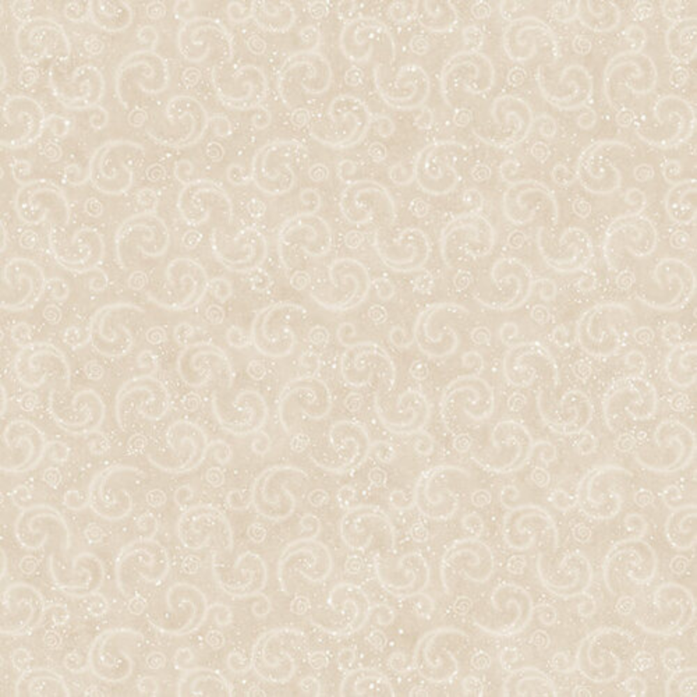 Henry Glass Fabric I Love Sn'Gnomies Flannel Gnome Snow Angels in Cream by Henry Glass