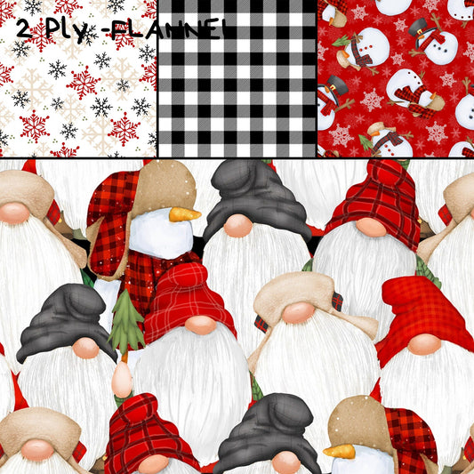 Christmas Gnomes Fabric Collection - 1/2 Yard Bundle –