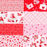 Henry Glass Quilt Kit Gnomie Love Advanced Beginner Valentine Fabric QUILT KIT with Henry Glass Cotton Gnome Fabric