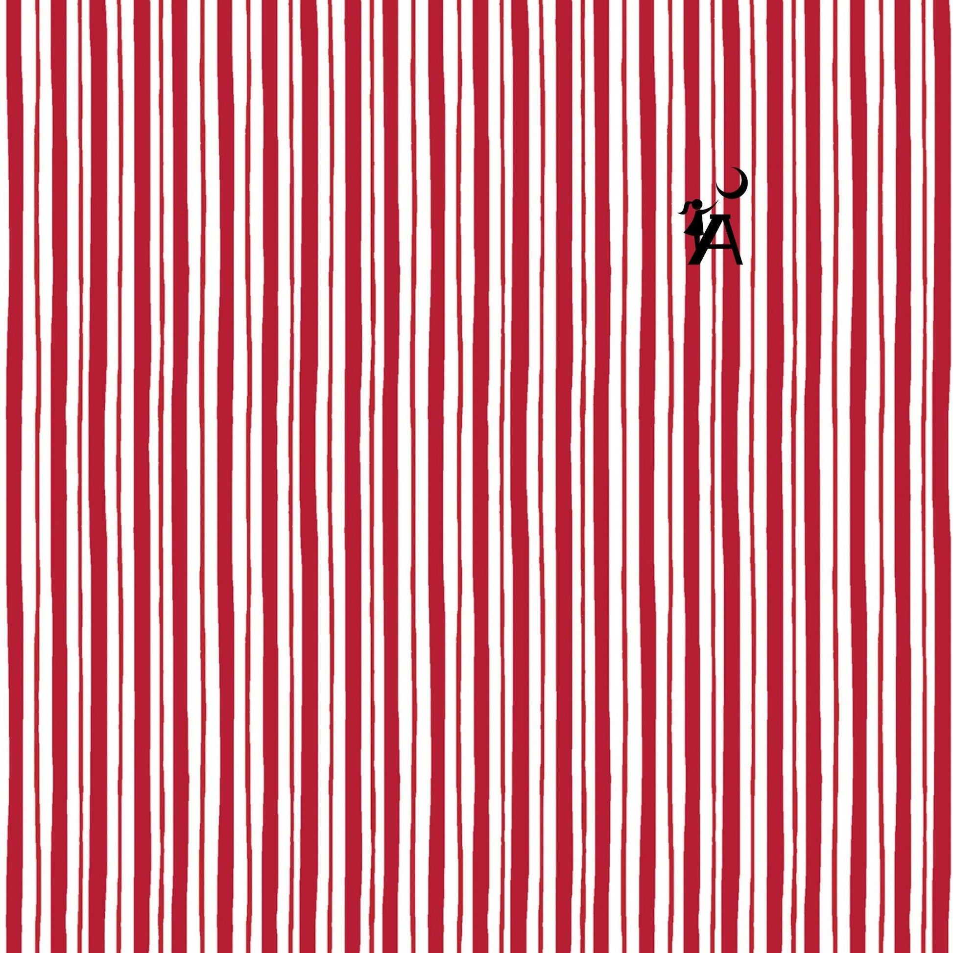 Maywood Studio Fabric 1 yard (36"x44") / Red Stripes Geometric Cotton Fabric, Polka Dot or striped fabric, Lady bug spot fabric, Lady bug dots, , Cotton fabric by the yard