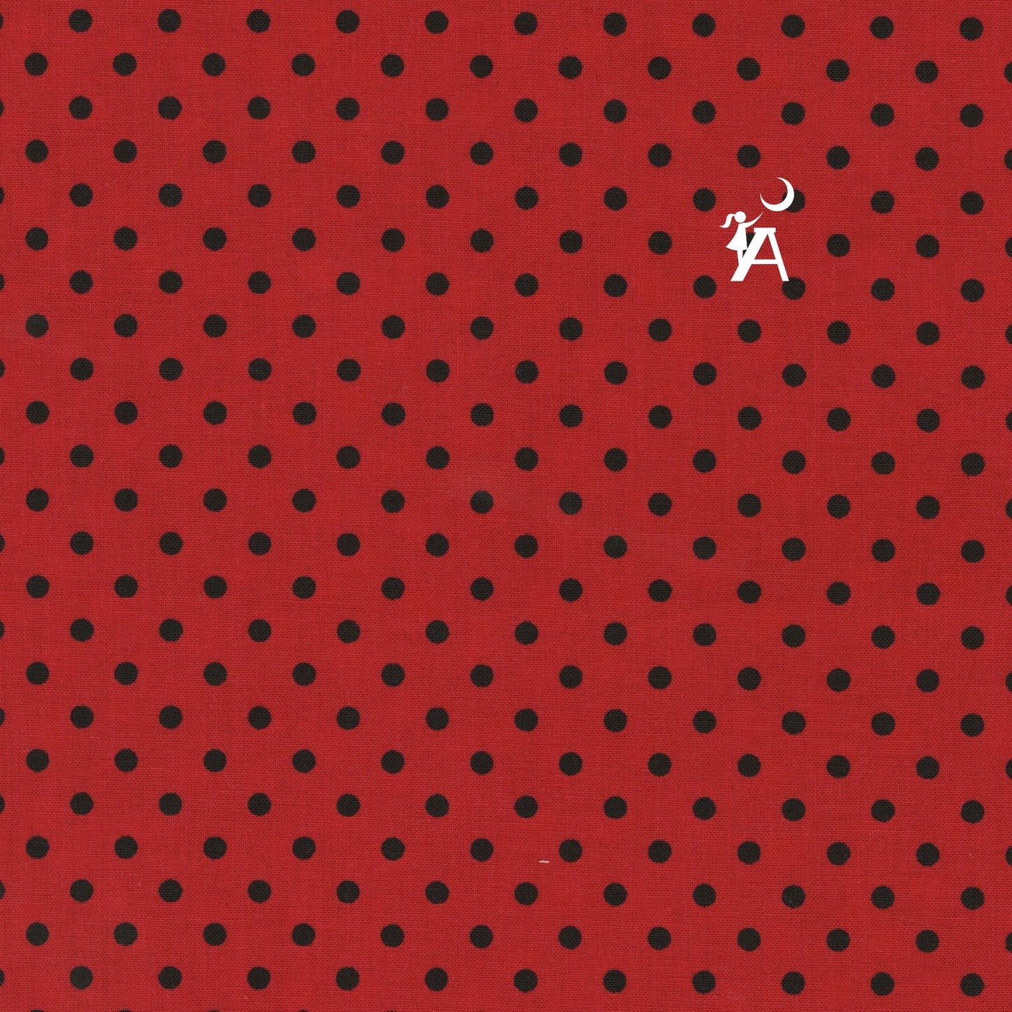 Maywood Studio Fabric 1 yard (36"x44") / Red w/ black dots Geometric Cotton Fabric, Polka Dot or striped fabric, Lady bug spot fabric, Lady bug dots, , Cotton fabric by the yard