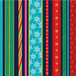 Michael Miller Fabric FQ 18"x22" / Stripes on Navy Striped Holiday Cotton Fabric from A Gnome to Fa La in two background color choices