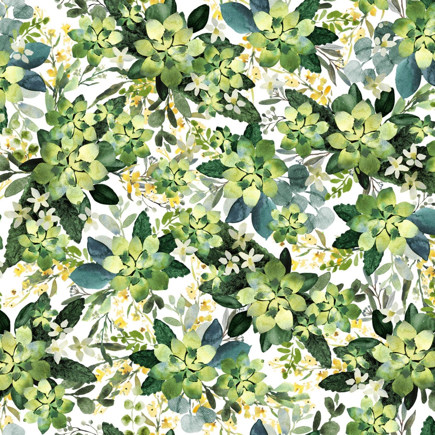 QT Fabrics Fabric FQ (18"x21") Love Never Fails Cotton Wedding Fabric Succulents by QT Fabrics