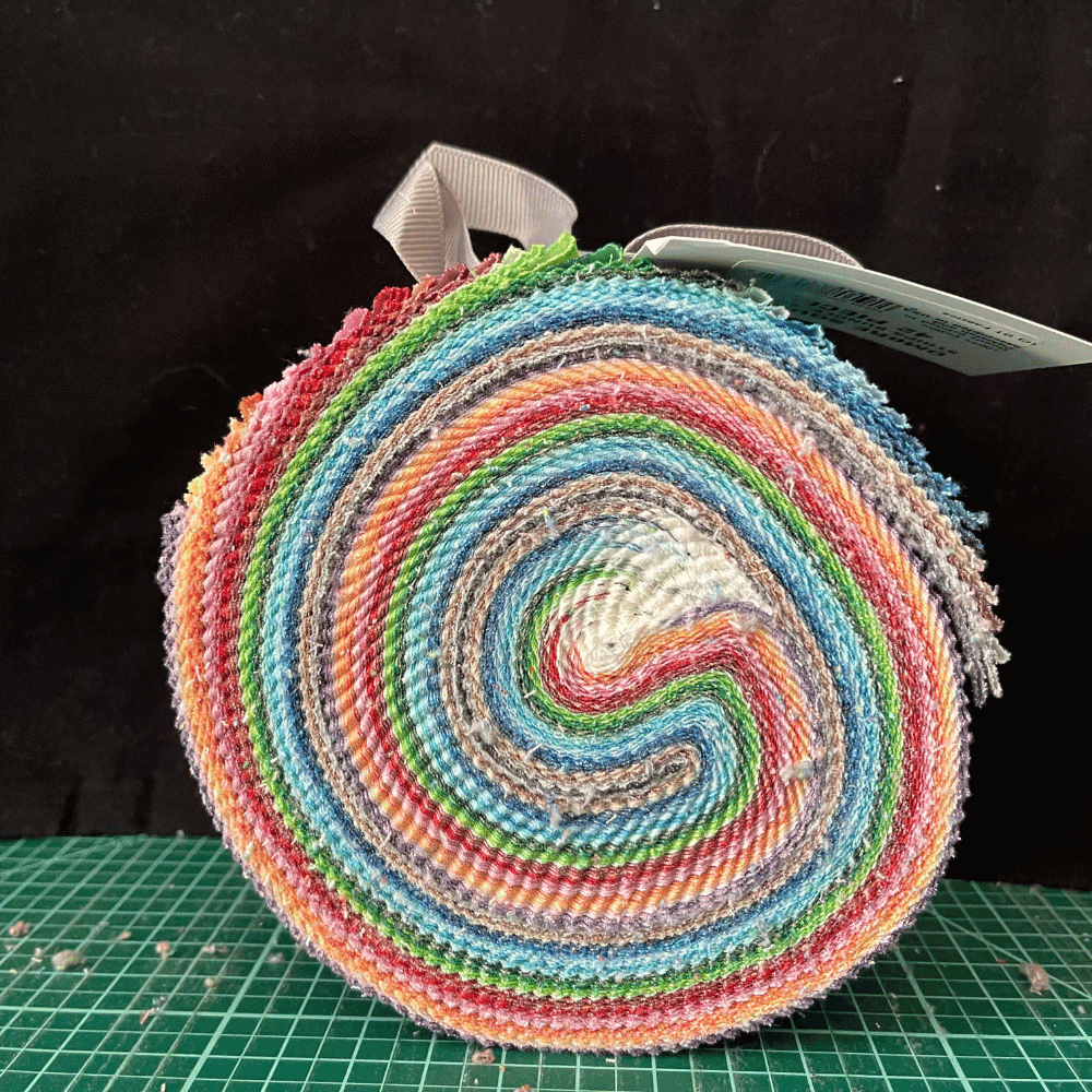 2.5 Inch Rainbow Swirl Jelly Roll 100% Cotton Fabric Quilting Strips 