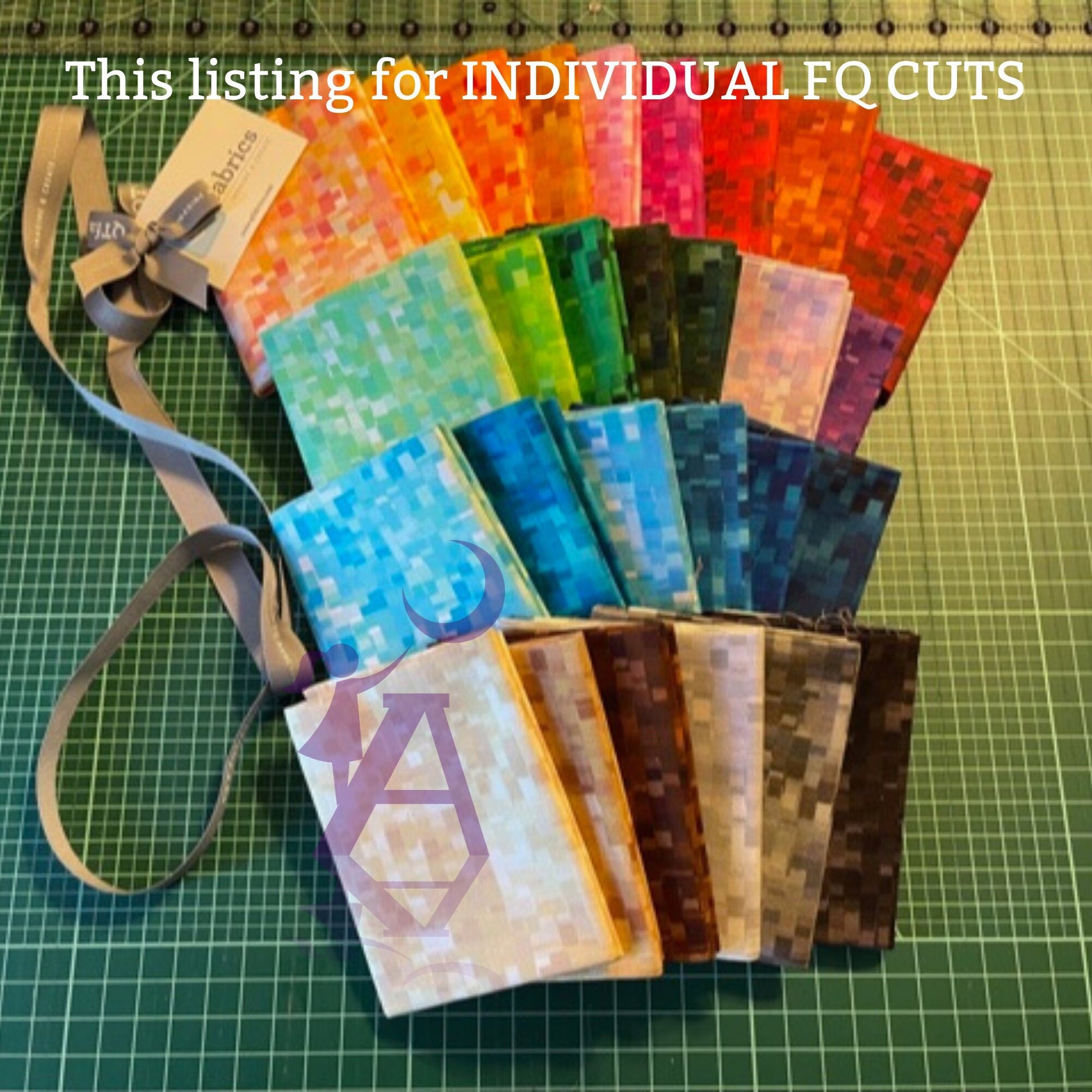 QT Fabrics Fabric Single Fat Quarter Precuts, 28 colors to choose, Ombre Squares, Blender fabric, Tonal Squares by QT Fabric